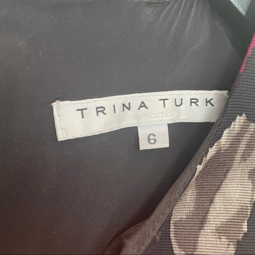 TRINA TURK Black and pink floral dress - Picture 2 of 4